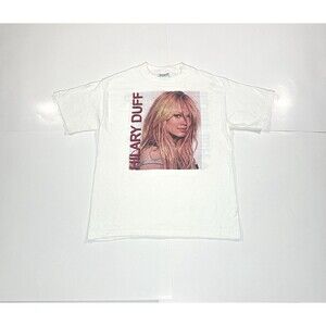 Vintage 2005 Hilary Duff Most Wanted Concert T-Shirt White Small USA Y2K RARE